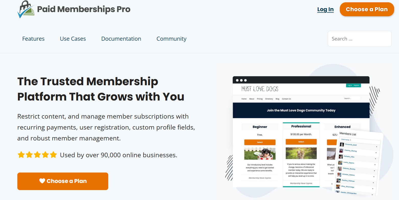 Paid Memberships Pro custom development